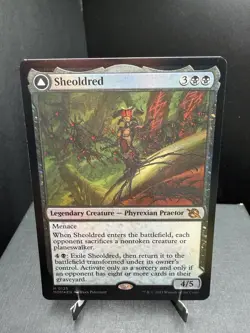 MTG March of the Machine Sheoldred/The True Scriptures Foil Mythic NM - Image 1
