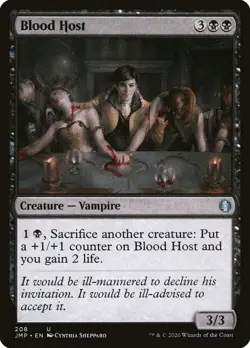 Blood Host 208 JMP MTG Black Uncommon 2020 Sheppard Vampire Creature EN - Image 1