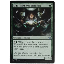 x1 Mild-Mannered Librarian FDN MTG M/NM Green Uncommon Creature Human TCG CCG - Image 1