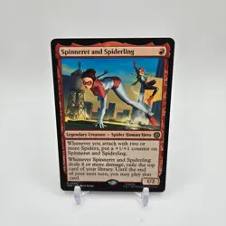 Spinneret and Spiderling #0094 MTG NM Spiderman Set Regular - Image 1