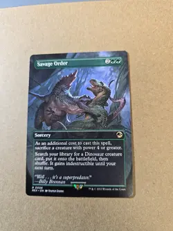 Savage Order (borderless) MTG Universes Beyond: Jurassic World Collection - Image 1