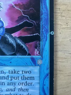 MTG - Brainstorm Ice Age Regular Uncommon Large PRINTER HICKEY - Image 2