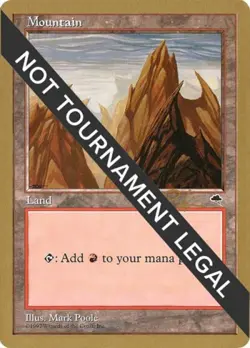 Mountain (Vertical) - 1998 Ben Rubin (TMP) - Medium Play MTG - Image 1