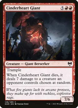 (1x FOIL) CINDERHEART GIANT - Kaldheim - MTG Magic the Gathering Card - Image 1