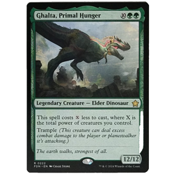 x1 Ghalta, Primal Hunger FDN MTG M/NM Green Rare Legendary Creature Elder TCG - Image 1