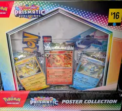Case of 6 - Pokemon S&V Prismatic Evolutions SEALED Poster Collection with Case - Image 1