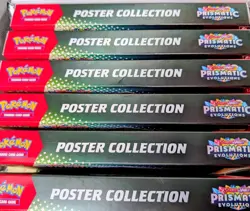 Case of 6 - Pokemon S&V Prismatic Evolutions SEALED Poster Collection with Case - Image 2