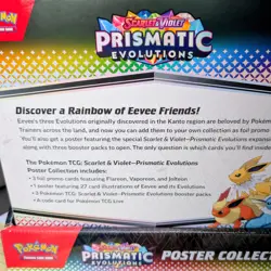 Case of 6 - Pokemon S&V Prismatic Evolutions SEALED Poster Collection with Case - Image 3