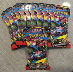 NEW Sealed Pokemon TCG Mega Evolution Sleeved Booster Packs - x10 Booster Packs - Image 1
