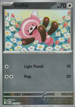 POKEMON - STUFFUL - 111/132 - MEGA EVOLUTION - REVERSE HOLO - Image 1
