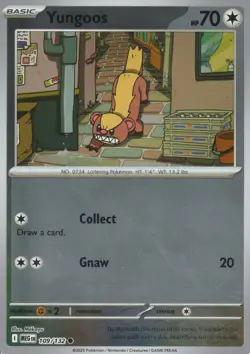 POKEMON - YUNGOOS - 109/132 - MEGA EVOLUTION - REVERSE HOLO - Image 1
