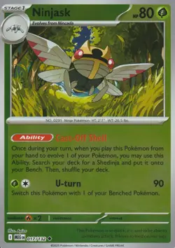 POKEMON - NINJASK - 017/132 - MEGA EVOLUTION - REVERSE HOLO - Image 1