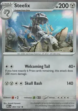 POKEMON - STEELIX - 093/132 - MEGA EVOLUTION - HOLO - Image 1