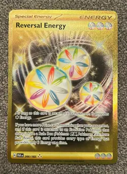 Pokemon TCG Card Reversal Energy 266/182 Gold Secret Rare S&V Paradox Rift NM - Image 1