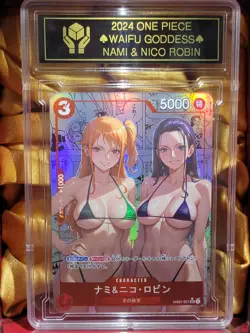 NAMI & NICO ROBIN One Piece Waifu Goddess CUSTOM CARD NM - Image 1