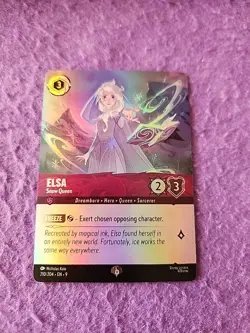 Disney Lorcana Fabled Elsa Snow Queen Enchanted Card 210/204 Frozen - Image 1