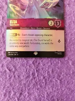 Disney Lorcana Fabled Elsa Snow Queen Enchanted Card 210/204 Frozen - Image 3