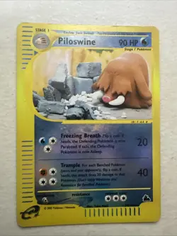 Pokemon TCG Skyridge Piloswine Reverse Holo Card 24/144 LP Condition - Image 2