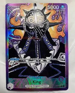 One Piece CCG King Leader Card Parallel Alt Art OP01-091 Romance Dawn English - Image 2