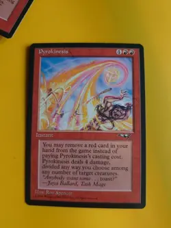 Pyrokinesis. Instant MTG card. Old Vintage. Alliances. 1996 - Image 1