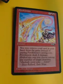 Pyrokinesis. Instant MTG card. Old Vintage. Alliances. 1996 - Image 3