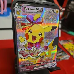 Pikachu Pop Pokemon Card VMAX ACG V Star Holo Cosplay - Image 2