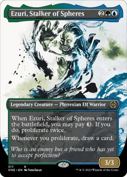 Ezuri, Stalker of Spheres (Showcase) 317 MTG Phyrexia: All Will Be One Rare NP - Image 1