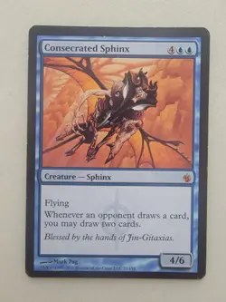Consecrated Sphinx LP Mirrodin Besieged 21/155 Regular MTG - Image 1