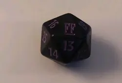 MTG Final Fantasy Purple Prerelease Spindown D20 Pre release Die - Image 1