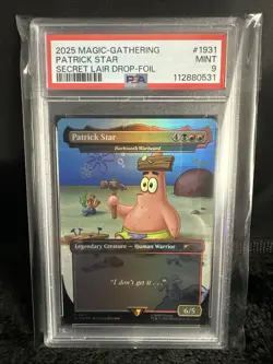 2025 MAGIC: THE GATHERING SECRET LAIR DROP FOIL #1931 PATRICK STAR PSA 9 - Image 1