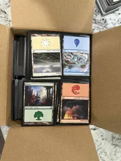 HUGE Lot of Over 1400 Magic the Gathering Basic Land Over 6 Pounds - Image 1