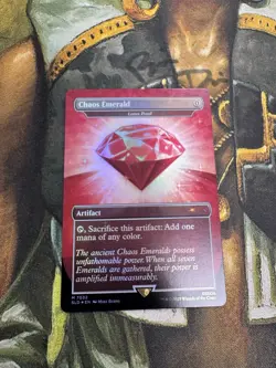 Chaos Emerald (Lotus Petal) Red 7032 Secret Lair Drop Sonic Bonus MTG - Image 1