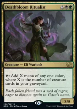 MTG Deathbloom Ritualist (208p/180) The Brothers' War Promos NM - Image 1