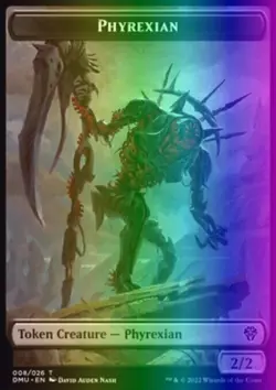 MTG Magic the Gathering Token - Phyrexian (8/447) Dominaria United NM FOIL - Image 1