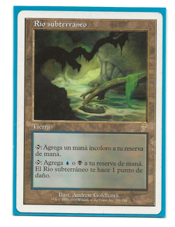RIO SUBTERRANEO Espanol Magic NM 7th Edition MTG Underground River - Image 1