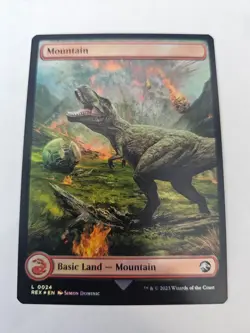 MTG - FOIL Mountain - Jurassic Park - Double Sided - Image 1