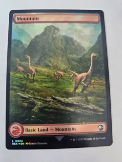 MTG - FOIL Mountain - Jurassic Park - Double Sided - Image 2
