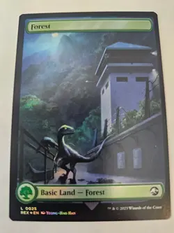 MTG - FOIL Forest - Jurassic Park - Double Sided - Image 1