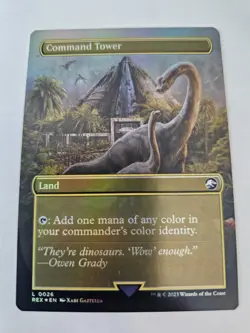 MTG - FOIL Command Tower - Jurassic Park - Double Sided - Image 1