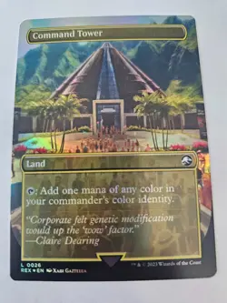 MTG - FOIL Command Tower - Jurassic Park - Double Sided - Image 2
