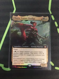 MTG Magic The Gathering Wayta, Trainer Prodigy Ext. Art Foil Legendary Commander - Image 1