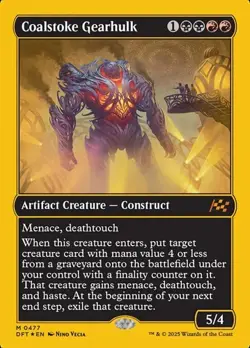 1x Coalstoke Gearhulk - First-Place Foil NM Eng MTG - Aetherdrift - Image 1