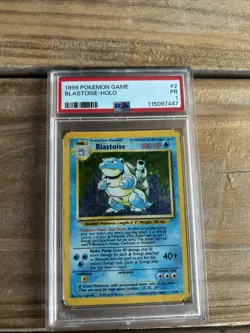 1999 Pokemon Game Blastoise Holo #2 PSA 1￼ - Image 1