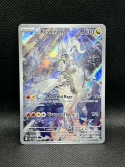 N’s Reshiram 167/159 ILLUSTRATION RARE HOLO Journey Together Sv09 Pokemon IR TCG - Image 1