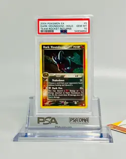 Pokemon PSA 10 Dark Houndoom #5 Holo Ex Team Rocket Return 2004 English - Image 1