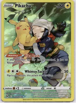 Pokemon TCG Pikachu TG05/TG30 Holo Rare Lost Origin Trainer Gallery NM - Image 1