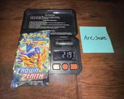 Weighed 21.97g Pokemon CROWN ZENITH 🔥 Booster Pack Factory Sealed New Heavy A3 - Image 1