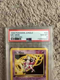 Pokemon TCG Jungle Mr. Mime 22/64 1st Edition Non-Holo Rare PSA 8 NM MT WOTC - Image 2