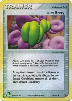 Pokemon - Lum Berry - 84/109 - Uncommon - Reverse Holo - EX Ruby and Sapphire - - Image 1