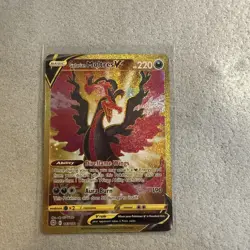 Pokemon TCG Galarian Moltres V Alternate Full Art 183/172 Gold Secret Rare - Image 1